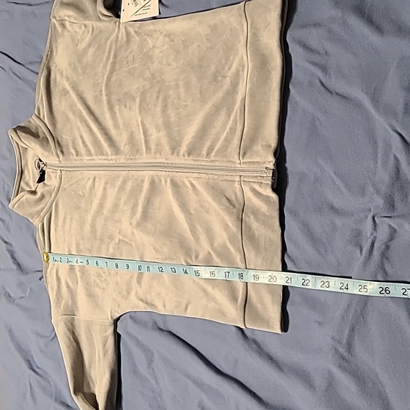 Ideology girls velour gray XL full zip lightweight jacket NWT - Picture 8 of 11